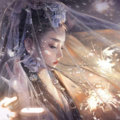 女生手绘头像古风气质韩版手绘头像女生唯美