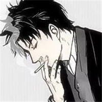 动漫男抽烟图片头像