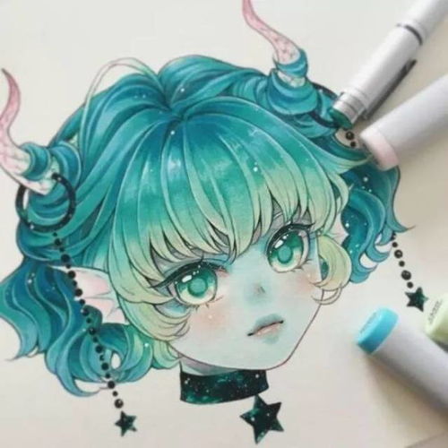 q版卡通插画师马克笔手绘十二星座