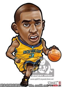 nba巨星的q版卡通画