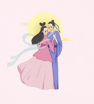 卡通亲子头像