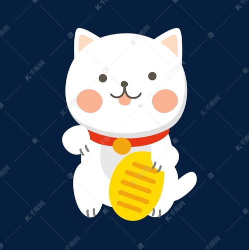 卡通手绘小清新吃薯片的猫咪素材图片免费下载千库网
