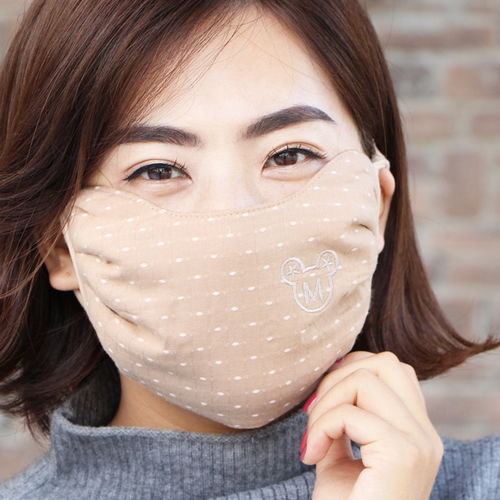 女秋冬季纯棉口罩卡通时尚韩版加厚口罩保暖防寒透气可清洗易呼吸