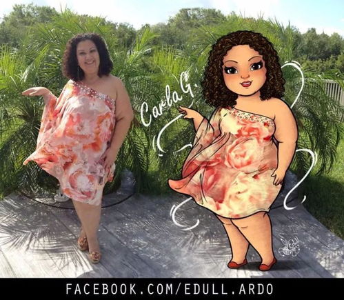 可爱优雅的大码卡通女生eduardosantos作品