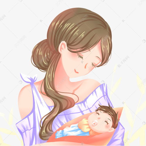 粉色唯美卡通小清新母婴亲子插画素材图片免费下载千库网