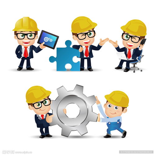 卡通建筑工人设计图