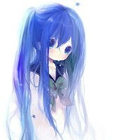 求宝蓝色动漫头像伤感一点的唯美滴纯宝蓝色啊