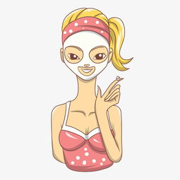 做面膜的女士插画图片素材其他格式下载动漫人物大全