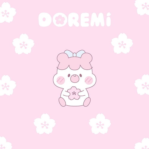小仓鼠doremi樱花系列卡通壁纸