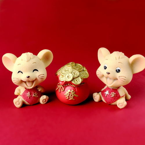 鼠年吉祥物可爱卡通老鼠车载摇头摆件树脂工艺品家居车内装饰摆件