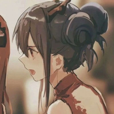 一组超甜的动漫二次元手绘女生闺蜜百合头像