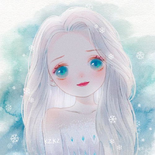 软萌版迪士尼公主,白雪公主眼睛里有星辰,糖果公主甜蜜值高