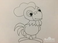 幼儿卡通大公鸡的画法