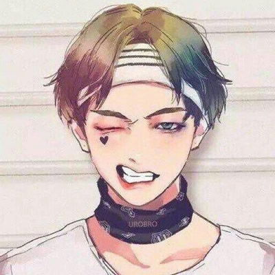龇牙咧嘴调皮男人