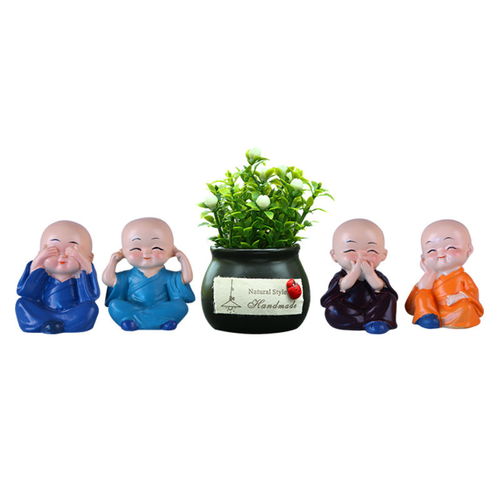 汽车摆件摇头四不小和尚创意车载用品车内装饰品可爱卡通桌面公仔