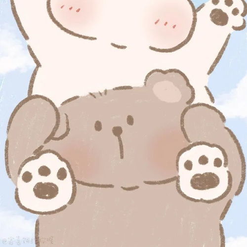 兔熊系列情侣头像三