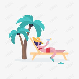 矢量手绘卡通美女海边素材图片免费下载高清psd千库网图片编号11508209