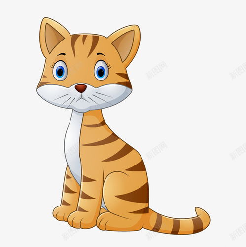 一只发呆的猫卡通手绘页面网页平面电商创意素材手绘表情素材