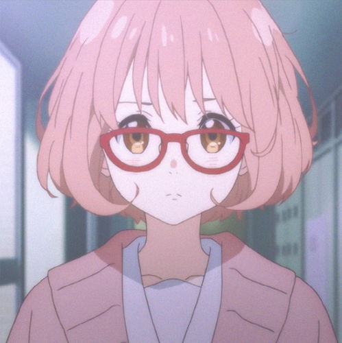 精选二次元少女头像短发眼镜妹也可以超可爱,无辜的表情好萌