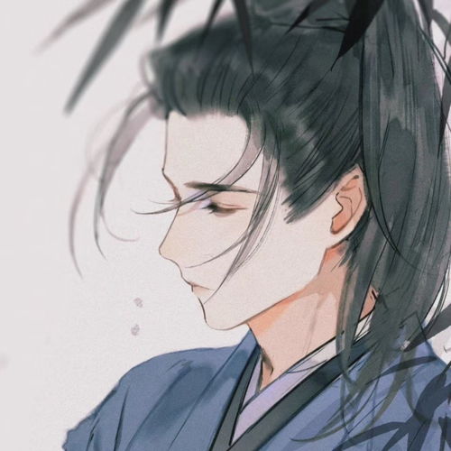 古风动漫男头不悲不喜,木讷的双眼,复杂的情绪