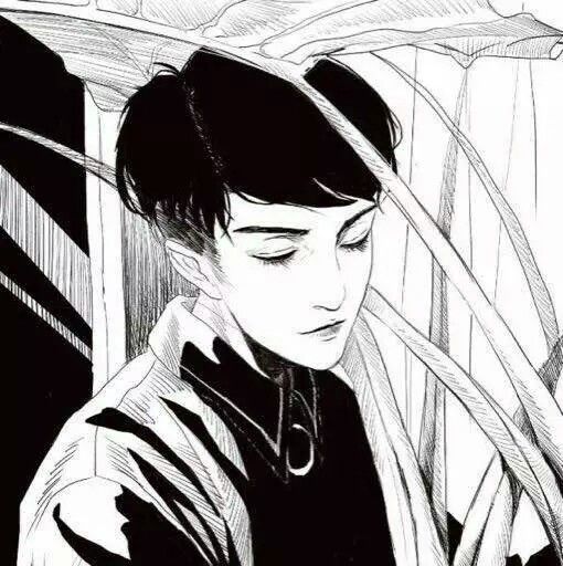 有没有黑白的男生头像,动漫
