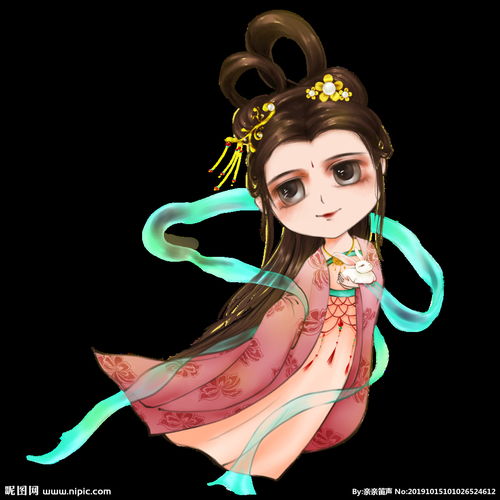 手绘仙子卡通仙女飞天古装女孩图片