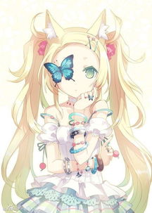 谁有瞳孔是蓝色或紫色粉色头发的动漫少女图片