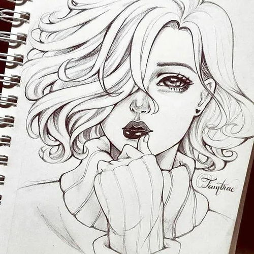 超多风格动漫少女人物线稿素材临摹