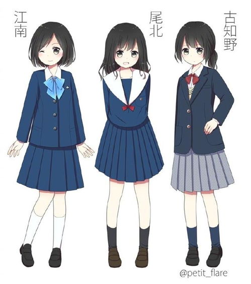 推荐jk动漫校服制服怎么画日本画师的各种水手服绘画参考