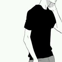 黑白动漫男头二次元半身头像