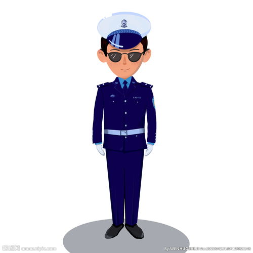 卡通动漫交警图片