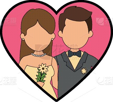 新婚夫妇,可爱的,伴侣,心型,新娘,男人,女人,女孩,自然美,庆祝男人