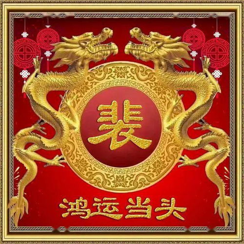 美图鉴赏微信里那些霸气的中国龙姓氏头像