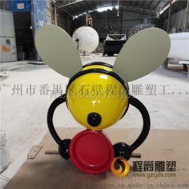 玻璃钢小蜜蜂卡通动物雕塑卡通小蜜蜂中国制造网,广州市番禺区石壁程爵雕塑工艺品厂