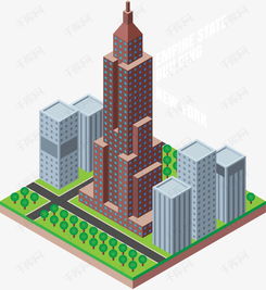 卡通手绘建筑景观立体插画素材图片免费下载高清psd千库网图片编号10200041