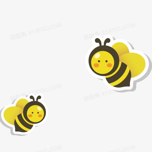 2只勤劳的小蜜蜂图片免费下载png素材编号158id800r图精灵