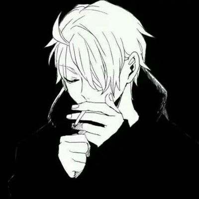 黑夜点烟大衣男
