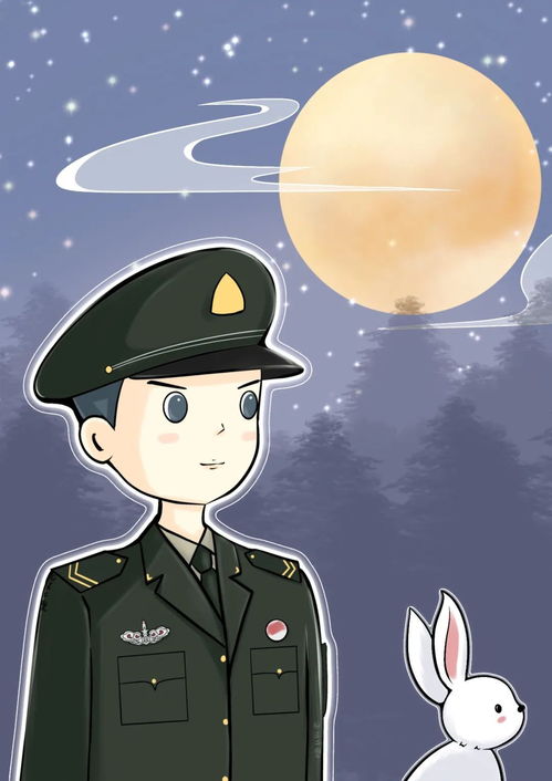 中秋佳节,送你一组军人漫画壁纸