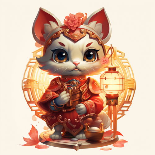 简约卡通3d招财猫素材图片海报设计下载请至来源处
