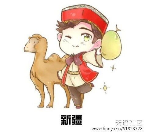 天涯上看到的可爱省份萌娃娃