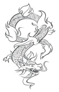 求一张中国龙图片我做qq头像用白底黑笔画的类似水墨花那种就可以龙不要太卡通凶猛一点的谢谢