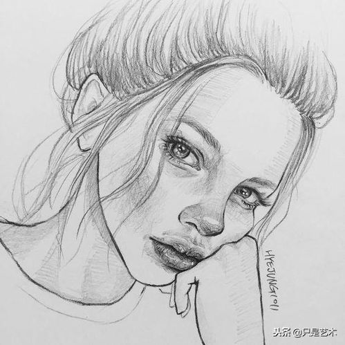 好舒服的素描头像,看完忍不住想画画