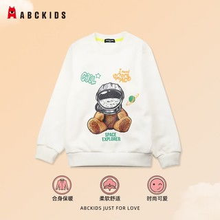 精典泰迪classicteddy童装儿童加绒卫衣男女童加厚保暖长袖上衣中小童秋冬套头衣服2020新滑板小熊摇粒单件大红140