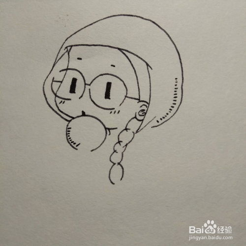 怎么画一个在写作业呆呆的小女孩卡通简笔画
