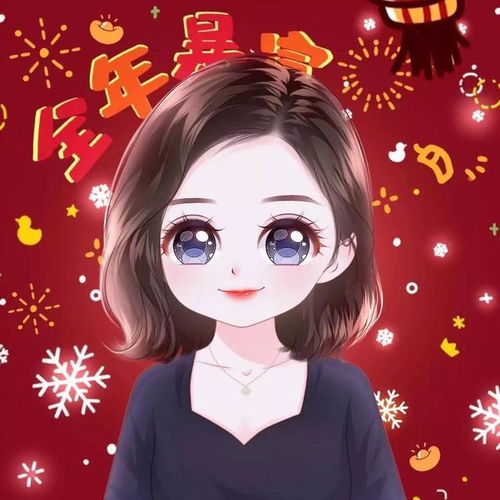 2022新年必备漫画头像,红红火火,喜庆又可爱