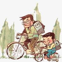 爸爸和儿子的头像一对父子卡通动漫头像