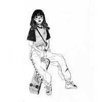 滑板漫画图片女生头像微信头像图片大全
