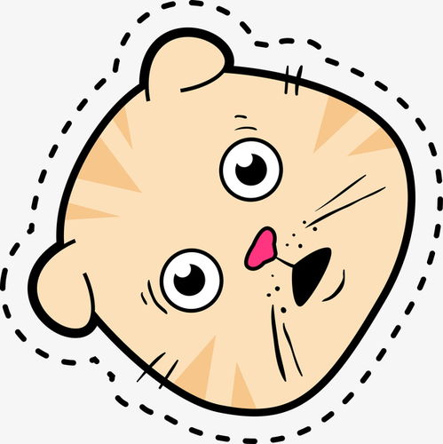 可爱呆萌猫咪头像贴纸设计图片免费下载页面网页平面电商创意素材png素材png素材