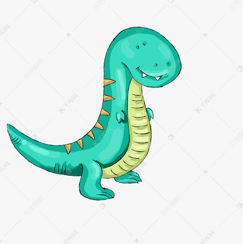 卡通绿色恐龙插画素材图片免费下载千库网