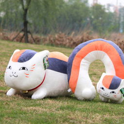 动漫夏目友人帐猫公仔猫老师招财猫u型枕堆糖,美好生活研究所